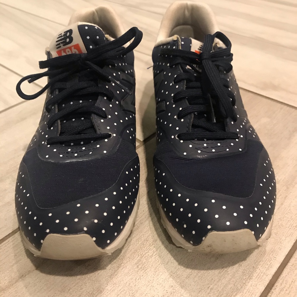 New Balance Navy Polka Dot Tennis Shoes - Picture 4 of 5